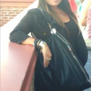 Stella McCartney black large maxi Falabella bag